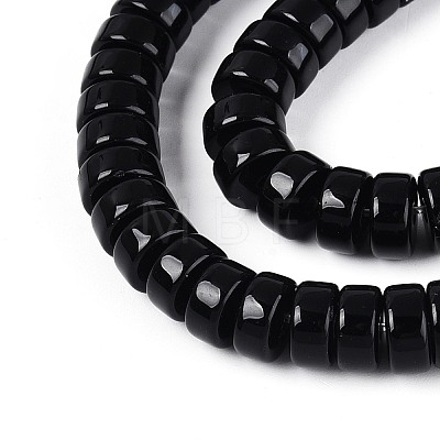 Opaque Solid Color Glass Beads Strands GLAA-N026-4x8mm-11-1