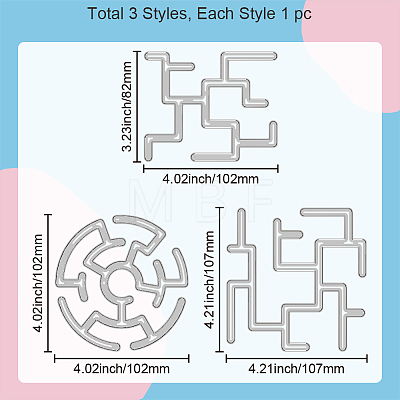 Route Slide Carbon Steel Cutting Dies Stencils DIY-WH0309-1873-1