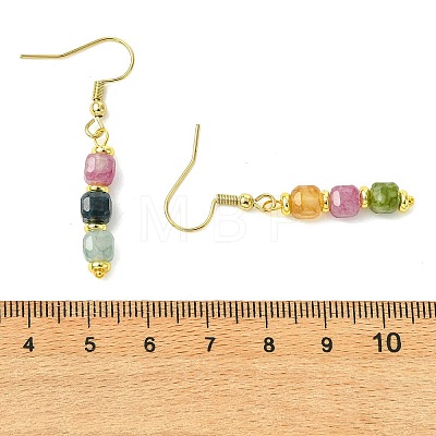 Natural Gemstone Dangle Earrings EJEW-JE07308-1