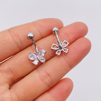 316L Surgical Stainless Steel Belly Rings WGDD0AB-23-1