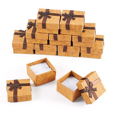 Square Paper Jewelry Gift Boxes with Bowknot CON-TAC0010-80C-1