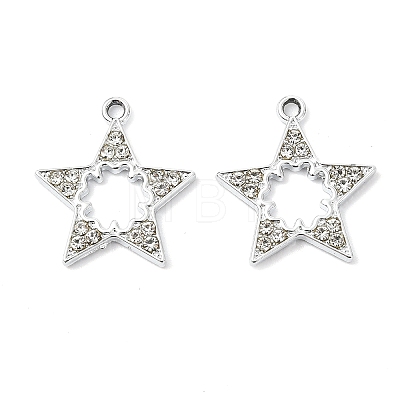 Alloy Crystal Rhinestone Pendants ALRI-T012-05A-P-1