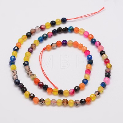 Natural Agate Bead Strands G-G882-4mm-C07-6-1