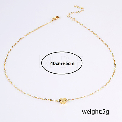 Modern minimalist Style Classic Brass Love Heart Pendant Nnecklaces NB0089-1