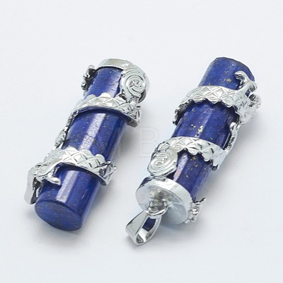 Natural Lapis Lazuli Pendants G-O163-E15-1