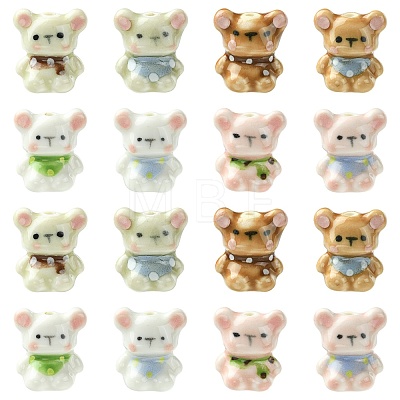 16Pcs 8 Colors Handmade Porcelain Beads PORC-CJ0001-53-1