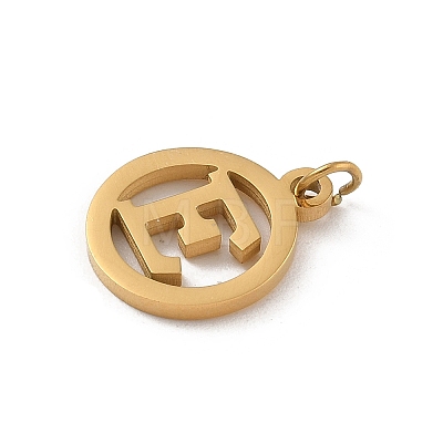 304 Stainless Steel Charms
with Jump Ring STAS-R001-02G-E-1