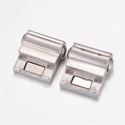 304 Stainless Steel Magnetic Clasps STAS-G071-41P-1
