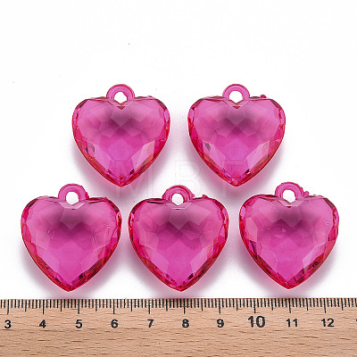 Transparent Acrylic Pendants X-TACR-T024-03B-906-1