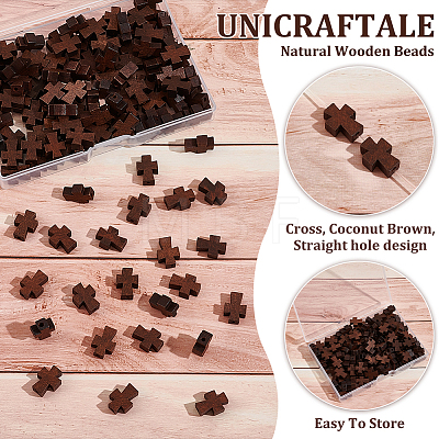 120Pcs Natural Wooden Beads WOOD-UN0001-10-1
