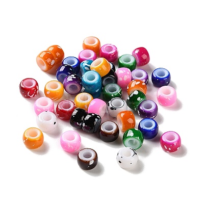 Spray Painted ABS Plastic European Beads KY-G033-01A-1