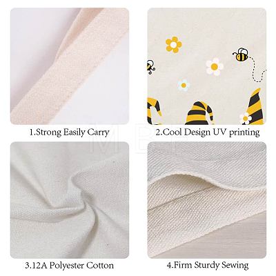 Foldable Canvas Cloth Pouches ABAG-WH0033-018-1
