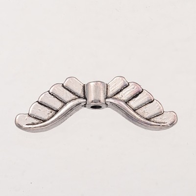 Wing Tibetan Style Alloy Beads AB5041Y-NF-1