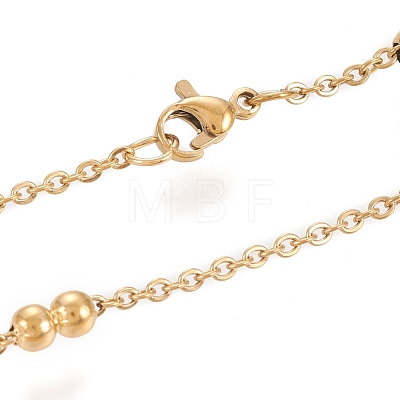 304 Stainless Steel Cable Chain Necklaces NJEW-M183-06G-1