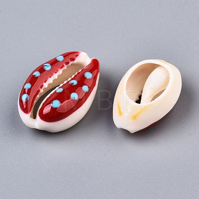 Natural Cowrie Shell Beads SHEL-Q312-006D-1