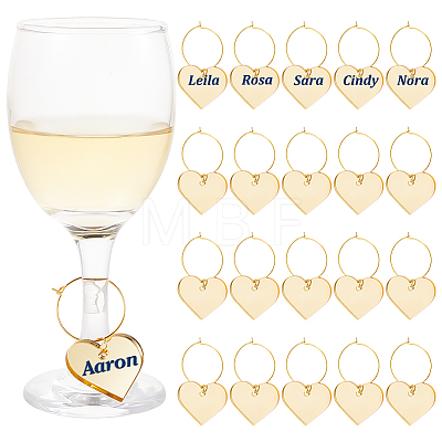 Acrylic Heart Wine Glass Charms AJEW-AB00116-1