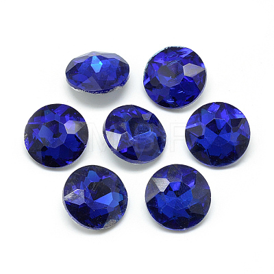 Pointed Back Glass Rhinestone Cabochons RGLA-T029-14mm-11-1