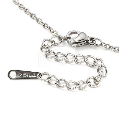 201 Stainless Steel Cable Chain Necklaces NJEW-G138-07P-1