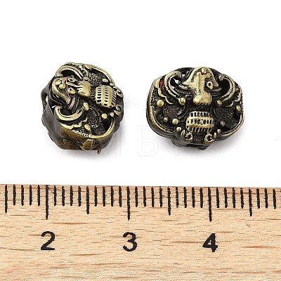 Tibetan Style Rack Plating Brass Bead KK-Q805-32AB-1