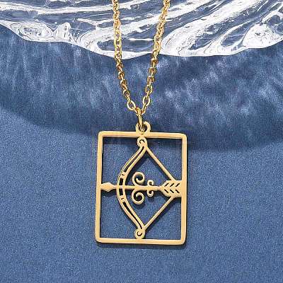 304 Stainless Steel Necklace LS-NJEW-D330-01G-09-1