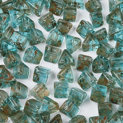 Picasso Transparent Glass Beads SEED-Q039-02E-1