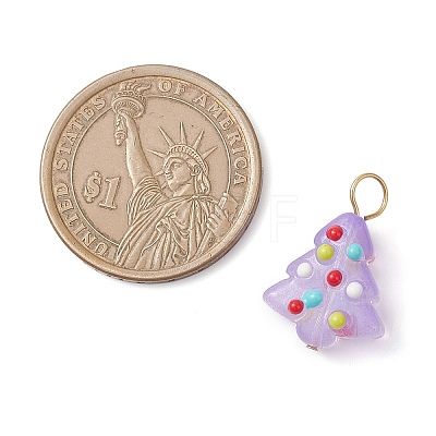 Handmade Bumpy Glass Enamel Pendants PALLOY-JF04469-01-1
