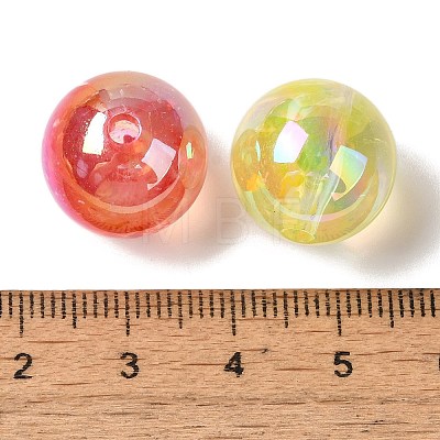 UV Painted Acrylic Beads OACR-H123-04-1