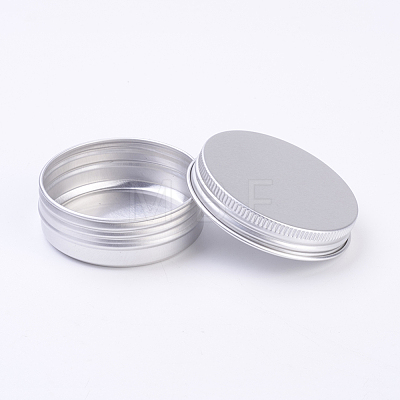 Round Aluminium Tin Cans CON-WH0010-02P-50ml-1