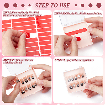 BENECREAT 20Pcs Plastic Nail Art Case CON-BC0007-39-1