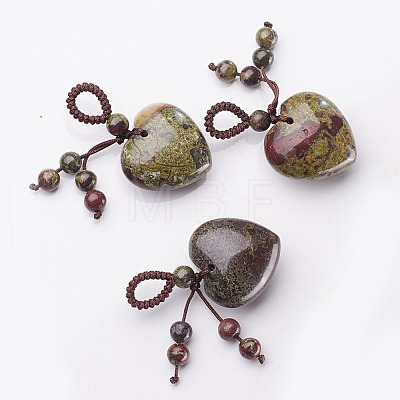 Natural & Synthetic Mixed Stone Hanging Decorations HJEW-K032-07A-1
