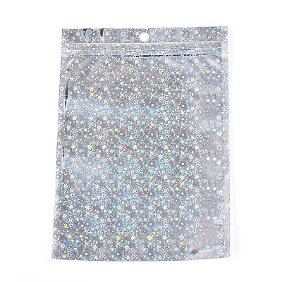 Glitter Holographic Star Plastic Packaging Yin-yang Resealable Bags OPP-N002-02B-1