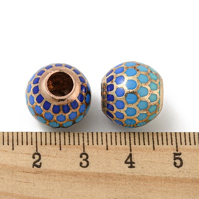 Brass Enamel European Beads FIND-E044-08G-02-1