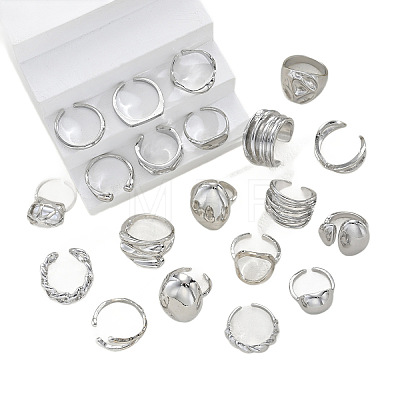Alloy Cuff Open Rings Sets for Women WG801CE-01-1