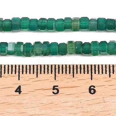 Natural Green Onyx Agate Beads Strands G-G345-C35-2x4mm-1