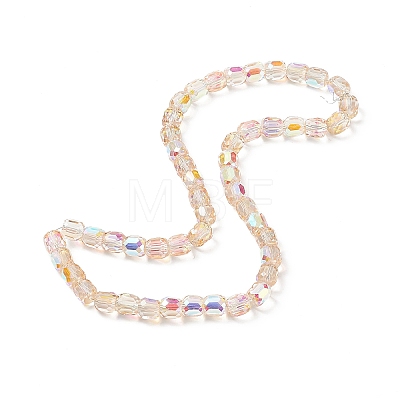 Electroplate Opaque Glass Beads GLAA-F108-10A-13-1
