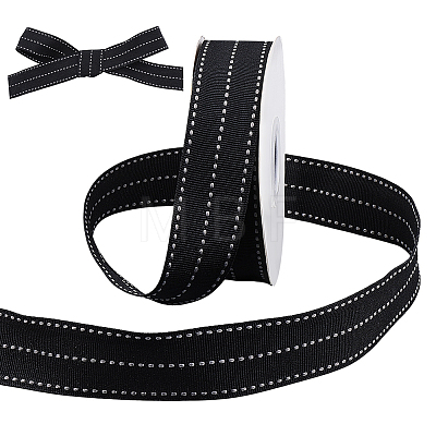 Polycotton Stripe Ribbon OCOR-WH0078-506A-1