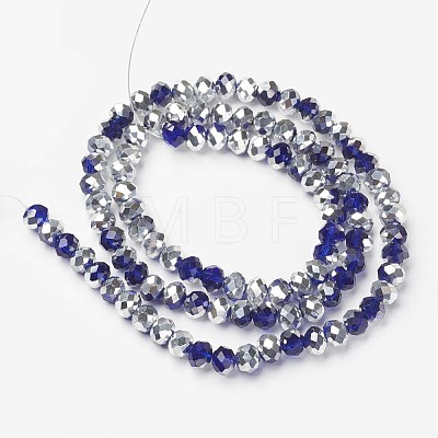 Electroplate Transparent Glass Beads Strands EGLA-A034-T2mm-M09-1