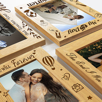 Natural Wood Photo Frames DIY-WH0234-014-1