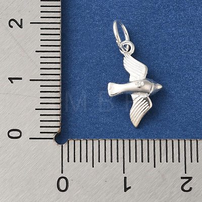 925 Sterling Silver Bird Charms with Jump Rings FIND-U013-03S-1