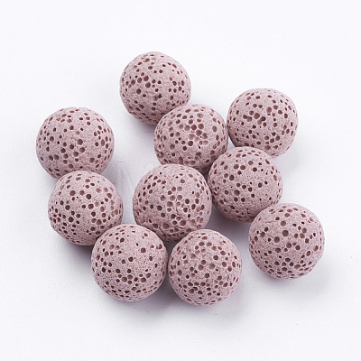 Unwaxed Natural Lava Rock Beads G-I190-14mm-B-1