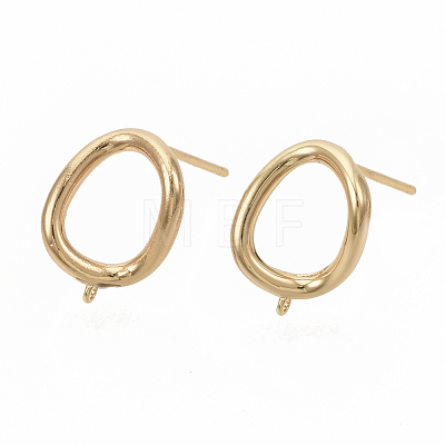 Brass Stud Earring Findings X-KK-T050-58G-NF-1