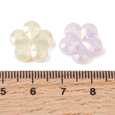 UV Plating Opaque Acrylic Beads OACR-G058-17C-1