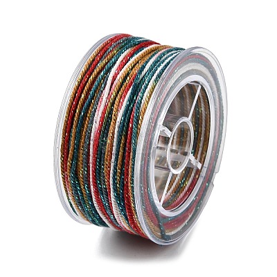 30M Segment Dyed Cotton & Metallic String Threads OCOR-F018-01J-1