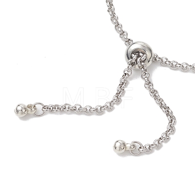 304 Stainless Steel Rolo Chain Slider Bracelet Making AJEW-JB01503-02-1