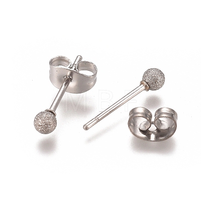 Tarnish Resistant 304 Stainless Steel Stud Earrings EJEW-L215-58A-P-1