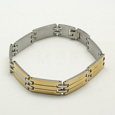 Valentines Day Gifts for Husbands 304 Stainless Steel Bracelets BJEW-I129-D-1