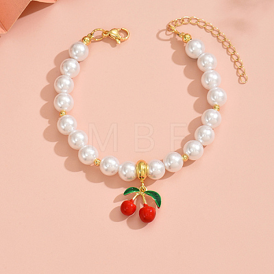 Brass Enamel Charm Bracelets GU0382-1-1