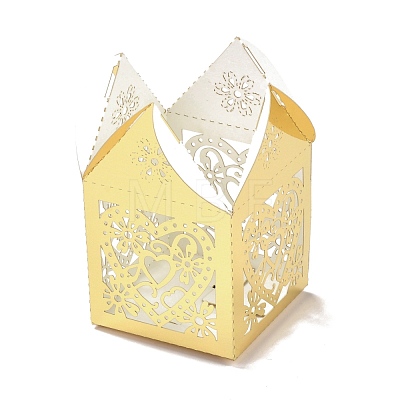 Laser Cut Paper Hollow Out Heart & Flowers Candy Boxes CON-C001-06-1