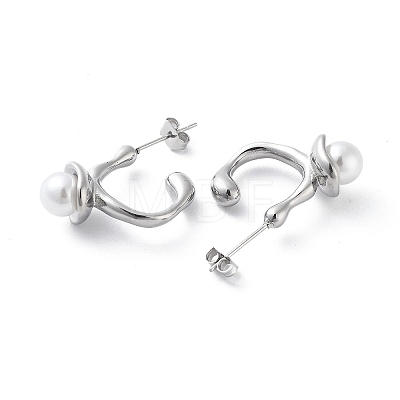 304 Stainless Steel Stud Earrings EJEW-D095-11P-1