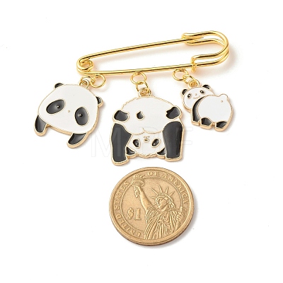 Panda Charm Enamel Brooch Pin JEWB-BR00063-01-1
